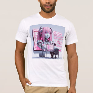 T-shirt Plus 萌 え J'Aime Les Chatbots Ai Robots Conception 