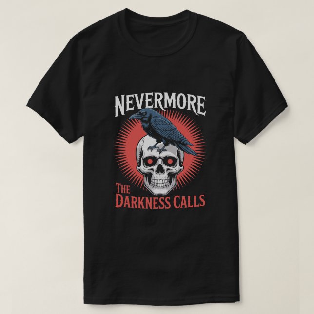 T-shirt Plus Corbeau crâne Gothique Horreur Tee (Design devant)