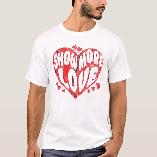 T-shirt Plus d'Amour Cute Valentines (Devant)