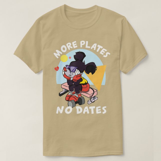 T-shirt Plus de plaques pas de dates Poids Bodybuilding G (Design devant)