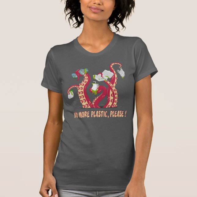 T-shirt Plus de plastique dans l'océan ! protecteur mariti (Devant)