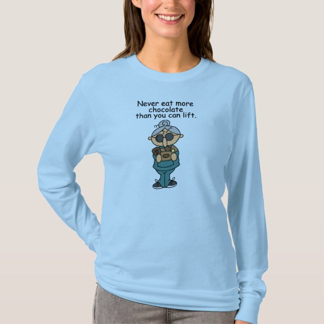 T-shirt Plus d'Humours au chocolat (Devant)