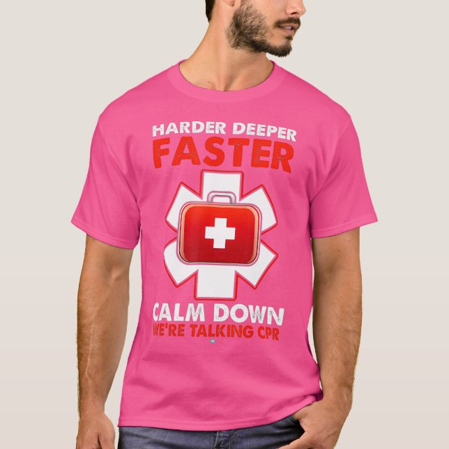 T-shirt Plus difficile plus rapide plus profond calme parl (Devant)