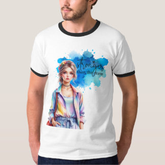 T-shirt Plus fort que la tempête Graphique inspirant