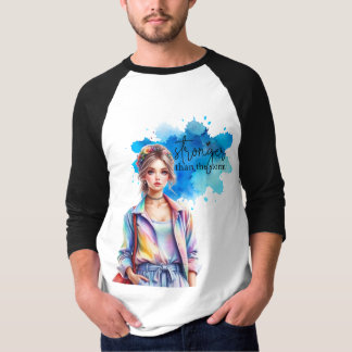 T-shirt Plus Fort que la Tempête Graphique Inspirante