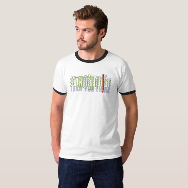 T-shirt Plus fort que vous ne pensez | Doigt pour hommes (Devant entier)