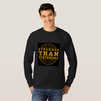 T-shirt Plus Fort qu'Hier | Motivation Quotidienne de Croi