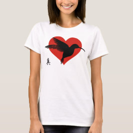 T-shirt plus grand V-Cou COEUR & HUMMINGBIRD