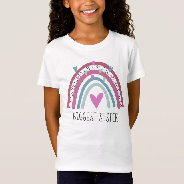 T-Shirt plus grande tenue de jumelage Sister Rainbow (Devant)
