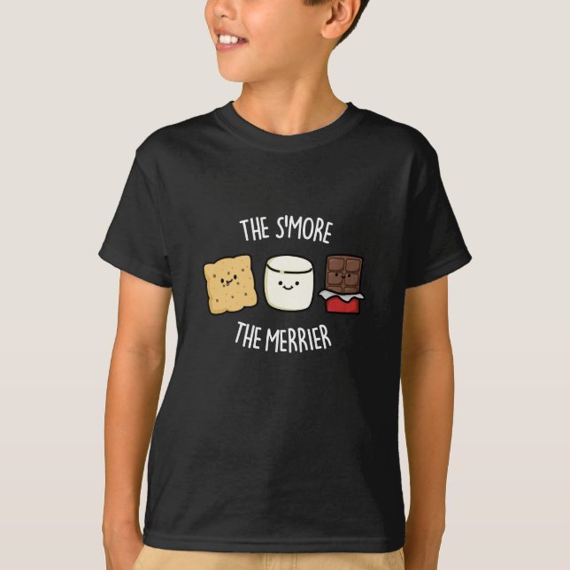 T-shirt Plus Le Plus Merrier Drôle Plus De Pun Dark BG (Devant)