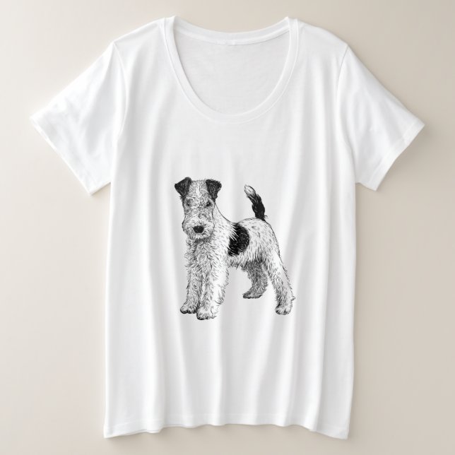 T-shirt Plus Size Fox Terrier (Design devant)
