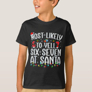 T-shirt Plus susceptible de crier Six Sept À Santa 67 Meme
