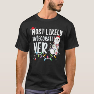 T-shirt Plus Susceptible de Décorer son Chat Noël Famille 