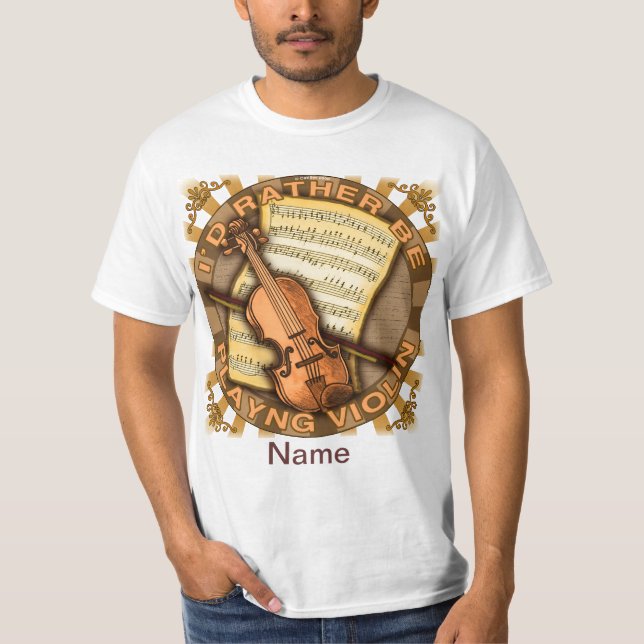 T-shirt Plutôt Jouer Violon (Devant)