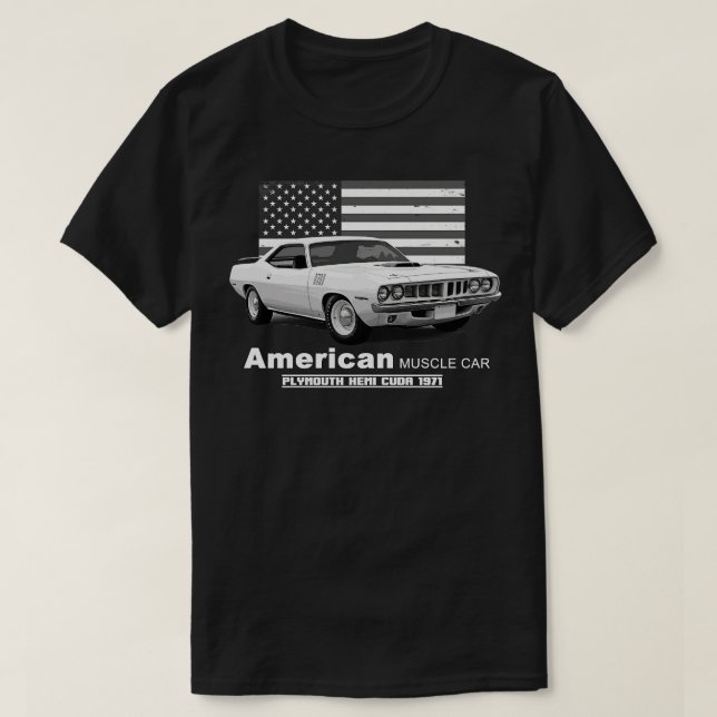 T-shirt Plymouth Hemi Cuda American Muscle 60s les années  (Design devant)