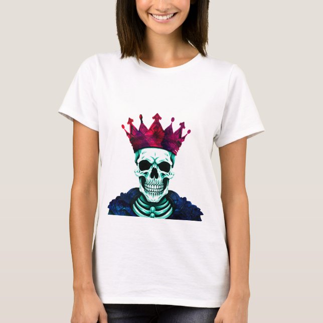 T-shirt PN 71 Skeleton King (rouge et bleu) (Devant)