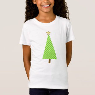 T-Shirt Pneuka vert citron vert point arbre de Noël modern