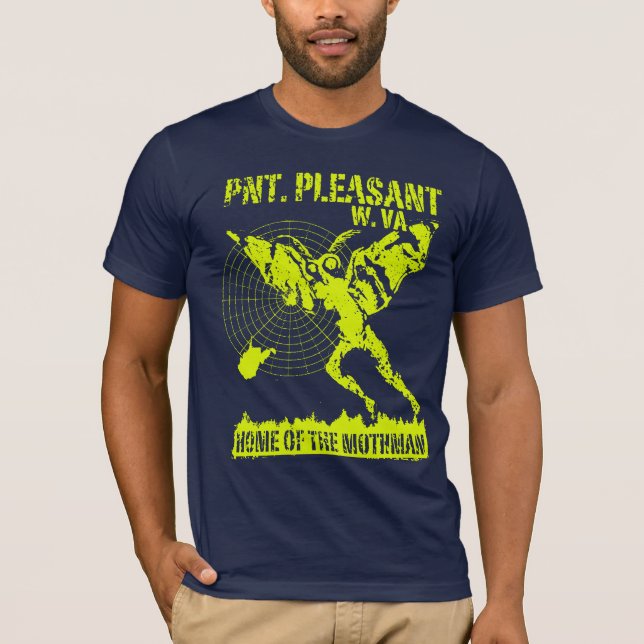 T-shirt Pnt. Agréable, W. VA - à la maison du Mothman (Devant)