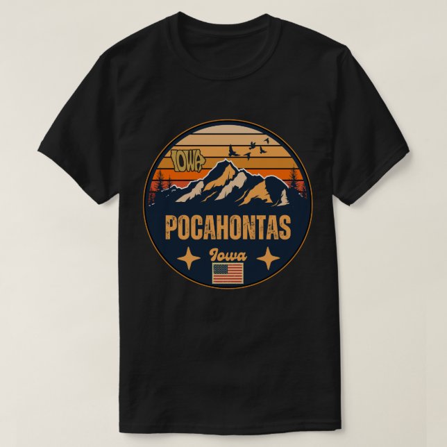 T-shirt Pocahontas, Iowa (Design devant)