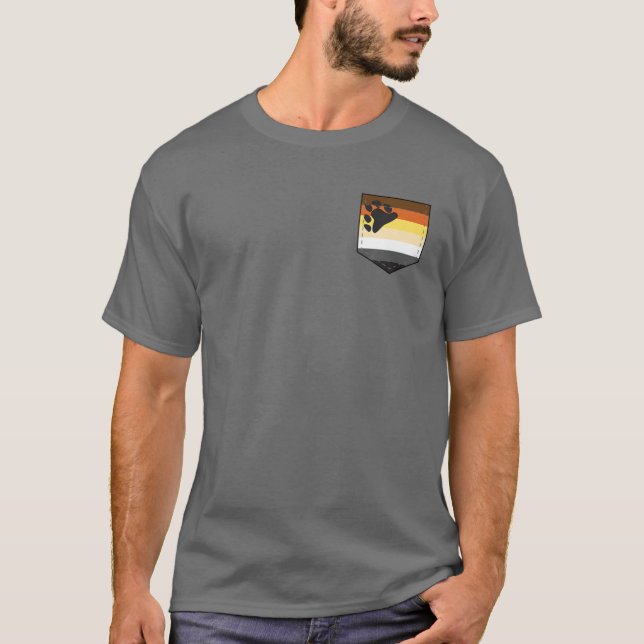T-shirt Poche à drapeau LGBTQ - Ours LGBTQIA (Devant)