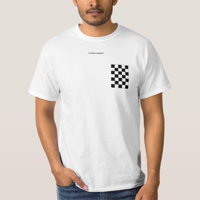 T-shirt Poche Checkered de faux de drapeau (Devant)