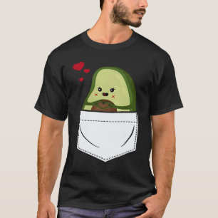 T-shirt Poche d'avocat mangeant un fruit végétalien d'avoc