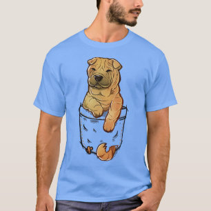 T-shirt Poche mignon Shar Pei Chien