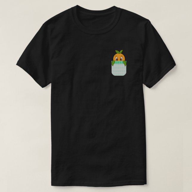 T-shirt Poche orangée Imprimer .png (Design devant)