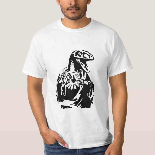 T-shirt Pochoir de Raptor Jésus (Devant)