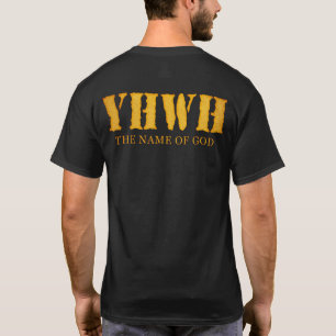 T-shirt Pochoir Tetragrammaton de YHWH (Yahweh, Jéhovah)