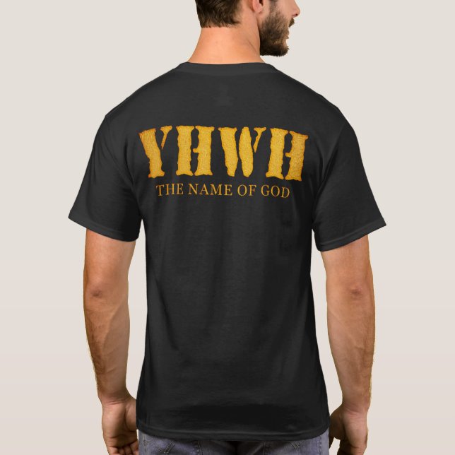 T-shirt Pochoir Tetragrammaton de YHWH (Yahweh, Jéhovah) (Dos)
