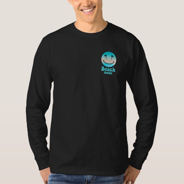T-shirt Pocket Beach Mode Smiling Face Summer Happy Smile  (Devant)