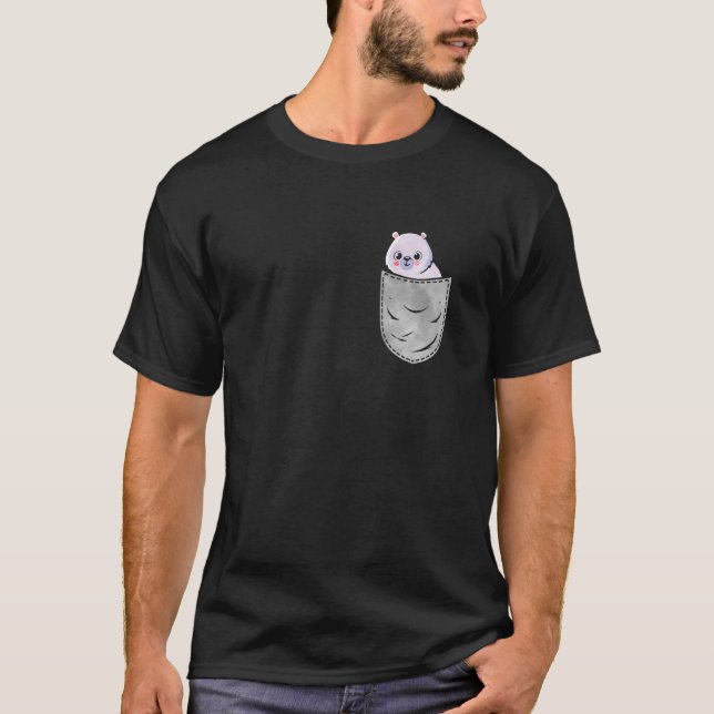 T-shirt Pocket Ice Bear Animal In Your Pocket Ice Bear (Devant)