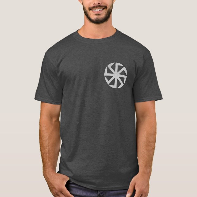 T-shirt Pocket Norse Viking Pagan Wicca Esoteric Sun Wheel (Devant)