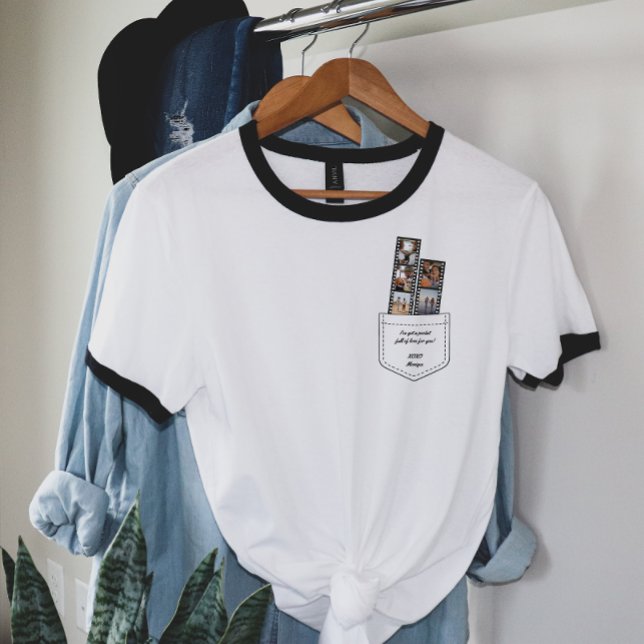 T-shirt Pocket Plein d'amour Valentine Film Strip (Créateur téléchargé)