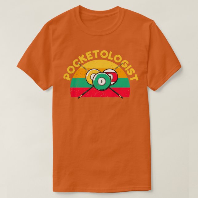 T-shirt Pocketologue Funny Pool Joueur de billard (Design devant)