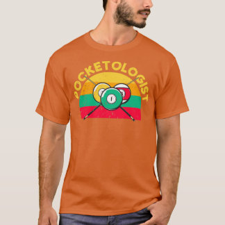 T-shirt Pocketologue Funny Pool Joueur de billard