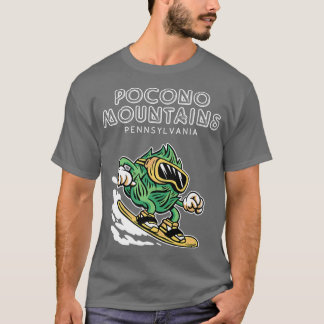 T-shirt Pocono Mountains Pennsylvanie Funny Snowboard