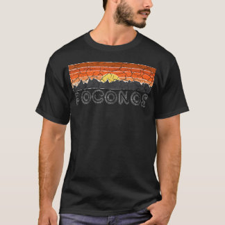 T-shirt Poconos Pa Rétro Montagne en Détresse