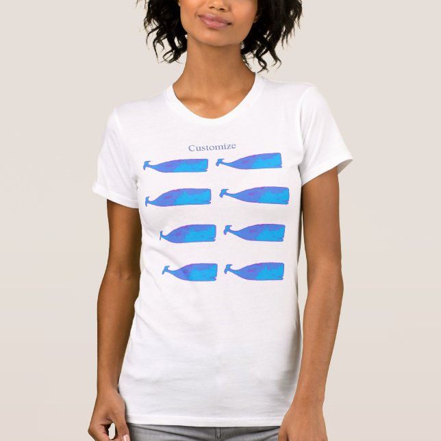 T-shirt Pod de baleine bleue (Devant)