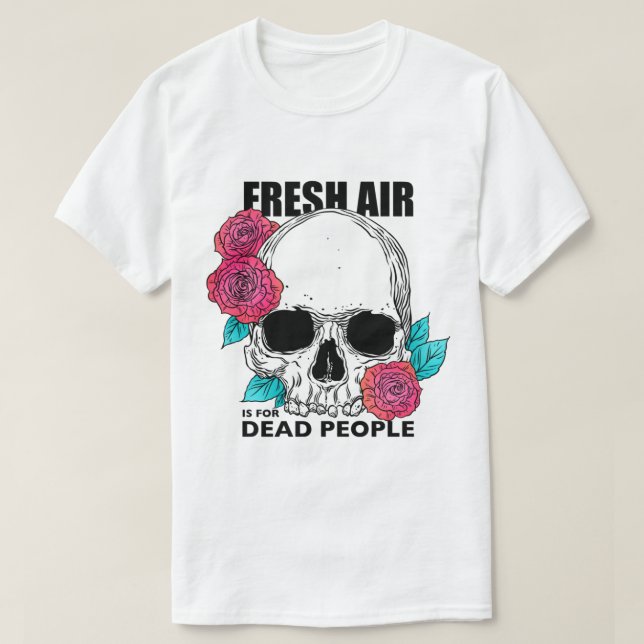T-shirt Podcast Morbid. L'air frais est pour les morts (Design devant)