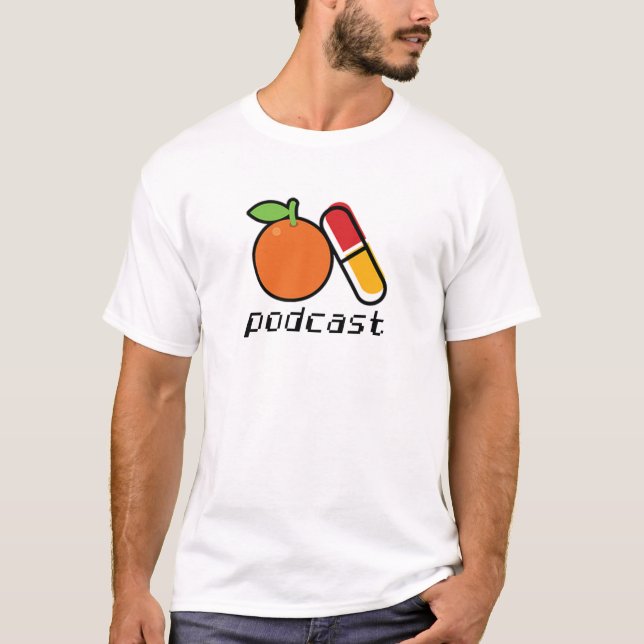 T-shirt Podcast Orange Pill (Devant)