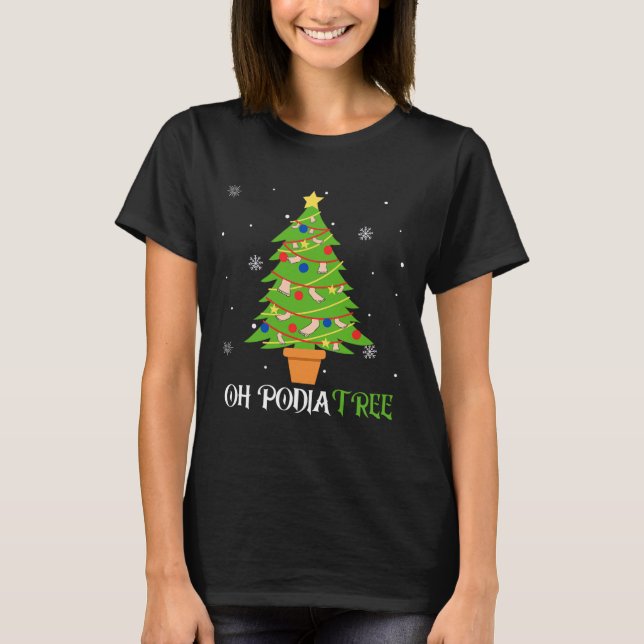 T-shirt Podiatry Christmas Tree Podiatrist Foot Medical Is (Devant)