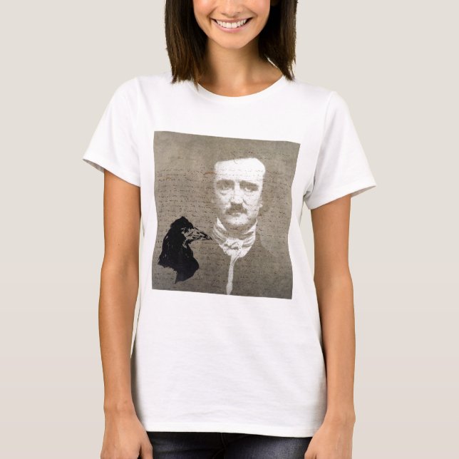 T-shirt Poe Et Le Art numérique Raven Grunge (Devant)