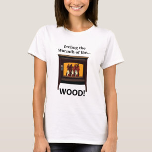 T-shirt Poêle à bois Chaud