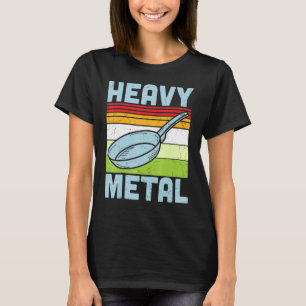 T-shirt Poêle à frire en fer métallique