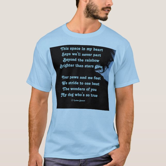 T-Shirt Poem Dog Ode Par Ladee Basset (Devant)