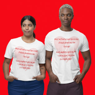T-shirt Poème anti-amoureux de la Saint-Valentin