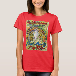 T-shirt Poème de cancer Ange blanc Art personnalisé T-shir