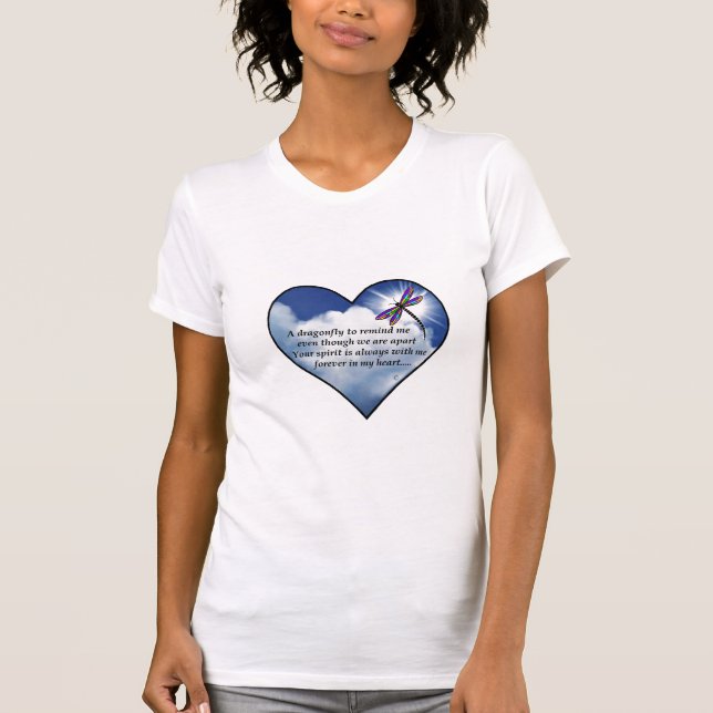 T-shirt Poème de coeur de libellule (Devant)